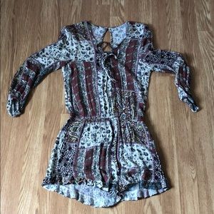 Patterned romper